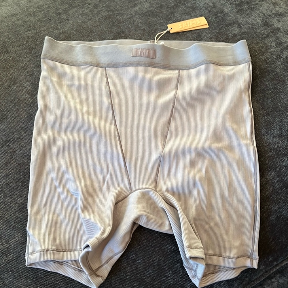 Skims cotton rib boxer size M - smoke grey
